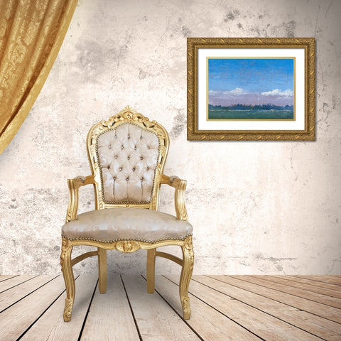 Distant Views Gold Ornate Wood Framed Art Print with Double Matting by Green, Jenny
