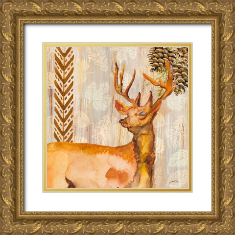 Nature Trails I Gold Ornate Wood Framed Art Print with Double Matting by Ritter, Gina