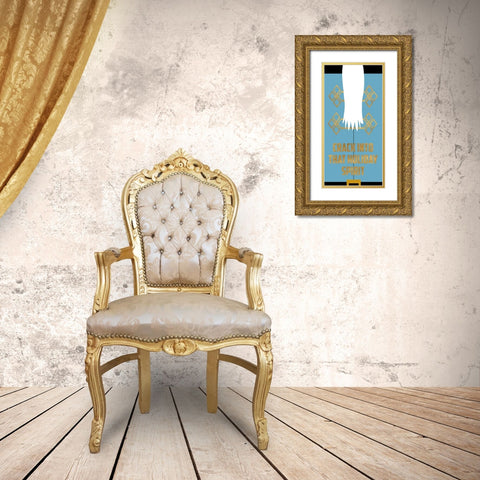 Holiday Spirit Gold Ornate Wood Framed Art Print with Double Matting by Quach, Anna