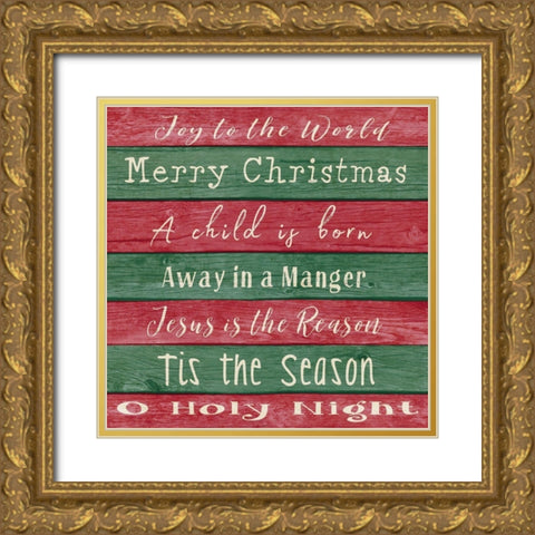 Holiday Chants II Gold Ornate Wood Framed Art Print with Double Matting by Metz, Andi