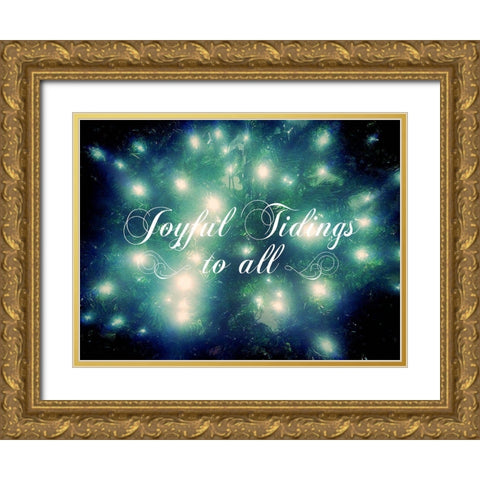Joyful Tidings Gold Ornate Wood Framed Art Print with Double Matting by Wilson, Kali