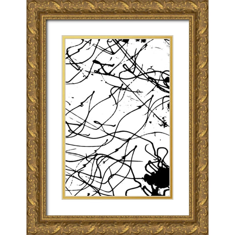 String Theory Gold Ornate Wood Framed Art Print with Double Matting by Wilson, Kali