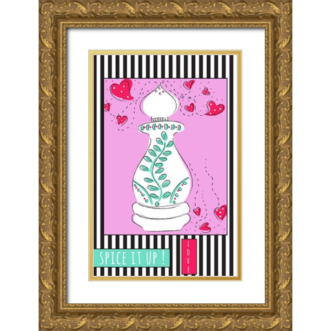 Spice It Up Gold Ornate Wood Framed Art Print with Double Matting by Mosher, Deidre