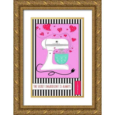 Secret Ingredient Gold Ornate Wood Framed Art Print with Double Matting by Mosher, Deidre