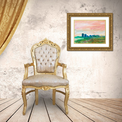 Glowing Impressions Gold Ornate Wood Framed Art Print with Double Matting by Maria, Robin