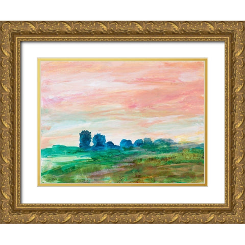 Glowing Impressions Gold Ornate Wood Framed Art Print with Double Matting by Maria, Robin