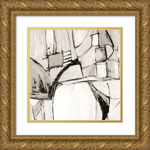 Mauve Rare Charm II Gold Ornate Wood Framed Art Print with Double Matting by Maria, Robin