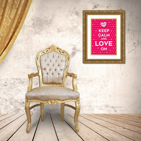 Be Mine Gold Ornate Wood Framed Art Print with Double Matting by Quach, Anna