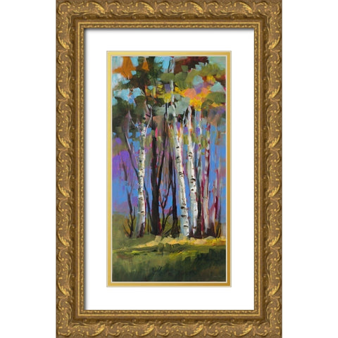 Island Trees Gold Ornate Wood Framed Art Print with Double Matting by Slivka, Jane