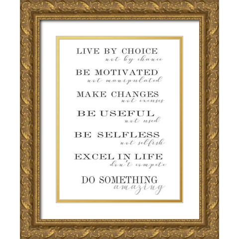 Do Something Amazing Gold Ornate Wood Framed Art Print with Double Matting by Quach, Anna