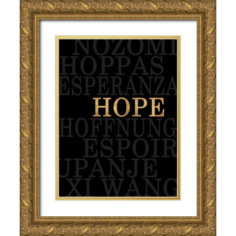 Worldly Hope Gold Ornate Wood Framed Art Print with Double Matting by Quach, Anna