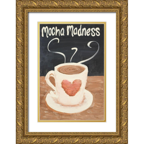 Mocha Madness Gold Ornate Wood Framed Art Print with Double Matting by Acosta