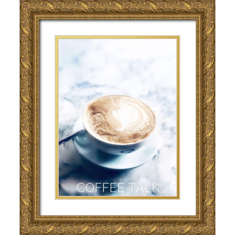 Coffee Talk Gold Ornate Wood Framed Art Print with Double Matting by Acosta
