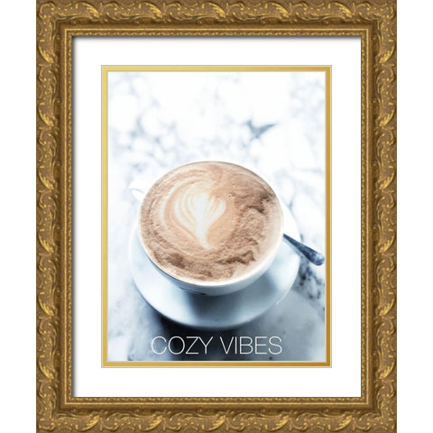 Cozy Vibes Gold Ornate Wood Framed Art Print with Double Matting by Acosta