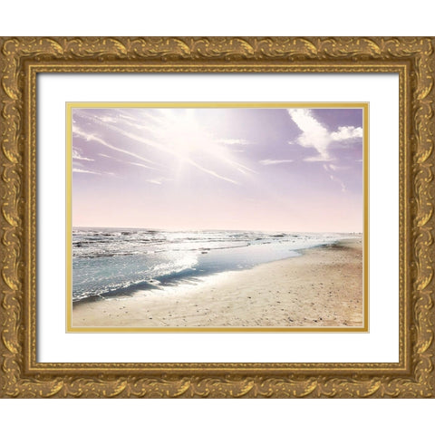 Great Beach Day Gold Ornate Wood Framed Art Print with Double Matting by Acosta