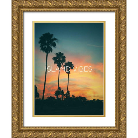 Island Vibes Gold Ornate Wood Framed Art Print with Double Matting by Acosta