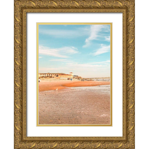 Beach Shores Panel I Gold Ornate Wood Framed Art Print with Double Matting by Acosta