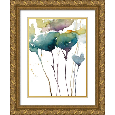 Wildflower Grace I Gold Ornate Wood Framed Art Print with Double Matting by Loreth, Lanie