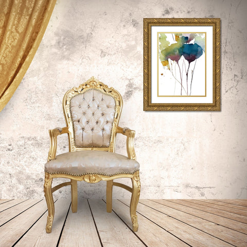Wildflower Grace II Gold Ornate Wood Framed Art Print with Double Matting by Loreth, Lanie