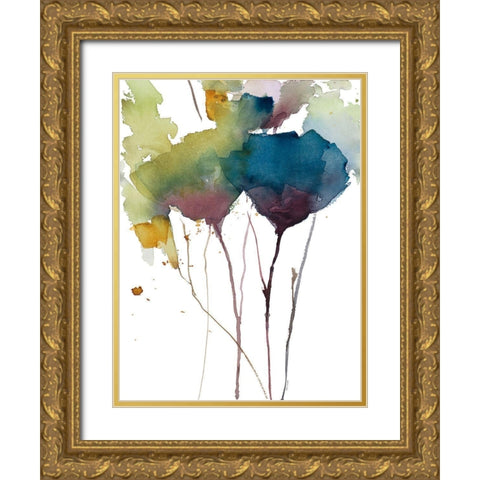 Wildflower Grace II Gold Ornate Wood Framed Art Print with Double Matting by Loreth, Lanie