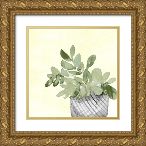 Sunny Day Potted Plant II Gold Ornate Wood Framed Art Print with Double Matting by Loreth, Lanie