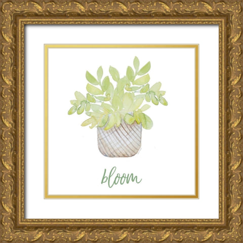 Bloom Gold Ornate Wood Framed Art Print with Double Matting by Loreth, Lanie