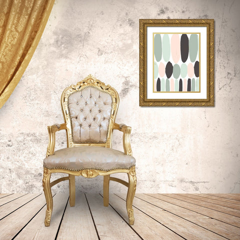 Pastel Pattern Gold Ornate Wood Framed Art Print with Double Matting by Loreth, Lanie