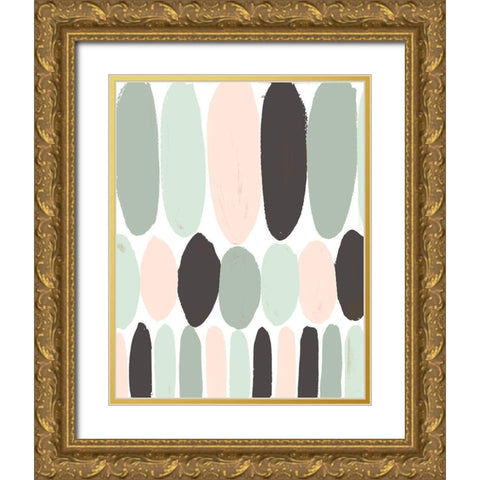 Pastel Pattern Gold Ornate Wood Framed Art Print with Double Matting by Loreth, Lanie