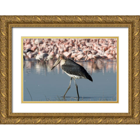 Among the Flock II Gold Ornate Wood Framed Art Print with Double Matting by Walker, Carol
