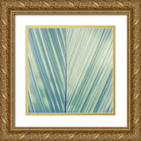 Vintage Palm Leaf I Gold Ornate Wood Framed Art Print with Double Matting by Mansfield, Kathy