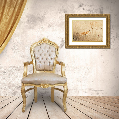Hide and Hunt Gold Ornate Wood Framed Art Print with Double Matting by Mansfield, Kathy