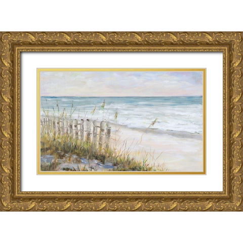Mist Ocean View Gold Ornate Wood Framed Art Print with Double Matting by DeRice, Julie