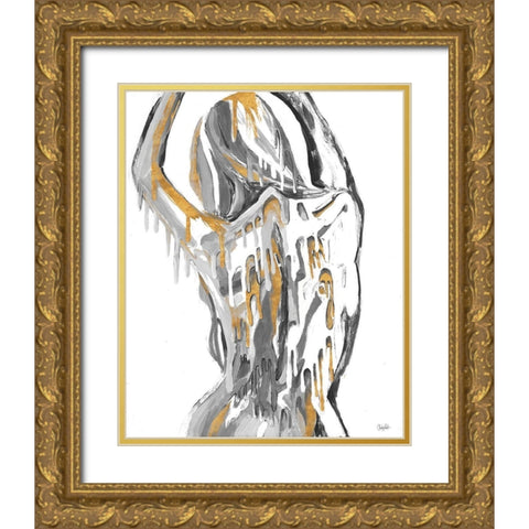 Golden Woman Gold Ornate Wood Framed Art Print with Double Matting by Goodrich, Chelsea