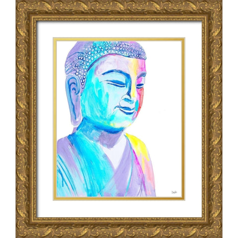 More Vibrant Buddha Gold Ornate Wood Framed Art Print with Double Matting by Goodrich, Chelsea