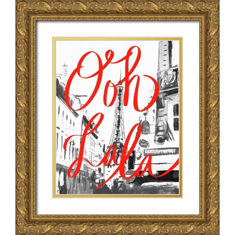 Ooh La La Gold Ornate Wood Framed Art Print with Double Matting by Goodrich, Chelsea