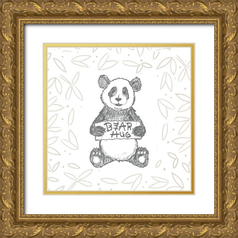 Animal Hugs II Gold Ornate Wood Framed Art Print with Double Matting by Edwins, Hugo