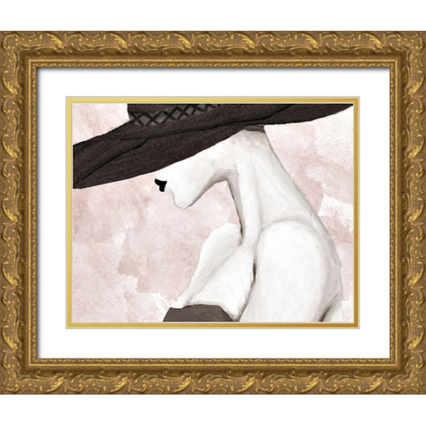 Trendy Lady Gold Ornate Wood Framed Art Print with Double Matting by Ritter, Gina