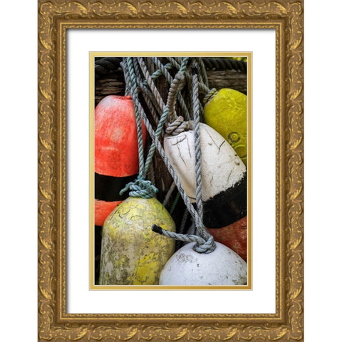Boat Bumpers I Gold Ornate Wood Framed Art Print with Double Matting by Amos, Andy