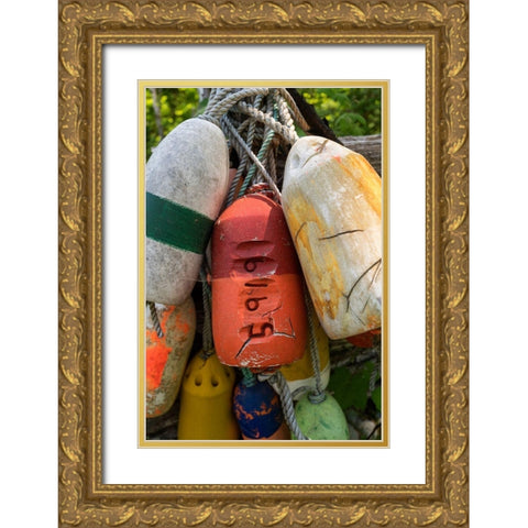 Boat Bumpers II Gold Ornate Wood Framed Art Print with Double Matting by Amos, Andy