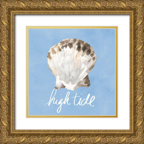 High Tide Shell Gold Ornate Wood Framed Art Print with Double Matting by Loreth, Lanie