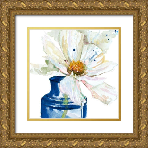 Fresh Little Flower Close Up Gold Ornate Wood Framed Art Print with Double Matting by Pinto, Patricia