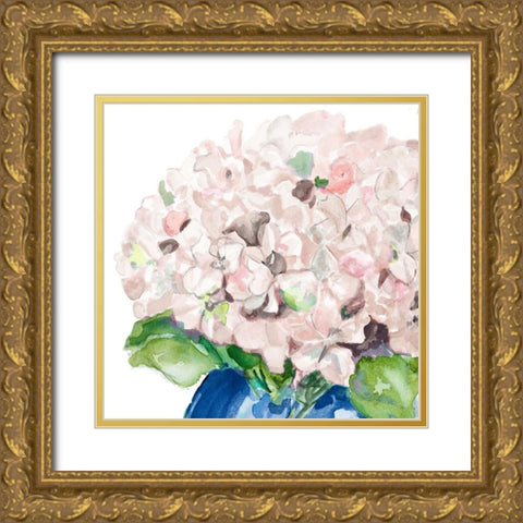 Fresh Pink Flower Gold Ornate Wood Framed Art Print with Double Matting by Pinto, Patricia