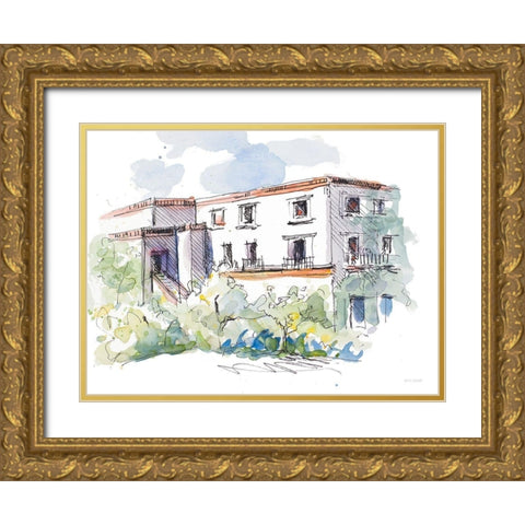 Floral Venue Gold Ornate Wood Framed Art Print with Double Matting by Loreth, Lanie