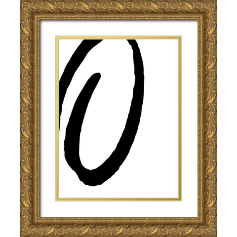 Modern Xs and Os II Gold Ornate Wood Framed Art Print with Double Matting by SD Graphics Studio