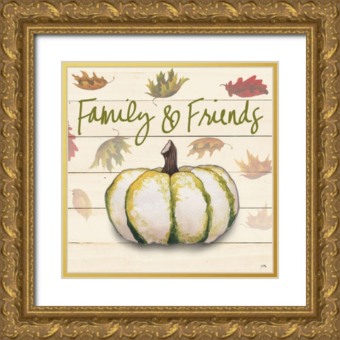 Happy Harvest Sayings IV Gold Ornate Wood Framed Art Print with Double Matting by Medley, Elizabeth