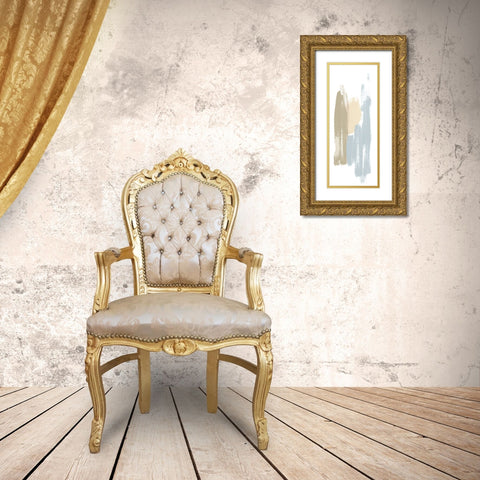 Soft Abstract Panel I Gold Ornate Wood Framed Art Print with Double Matting by Bryant, Susan