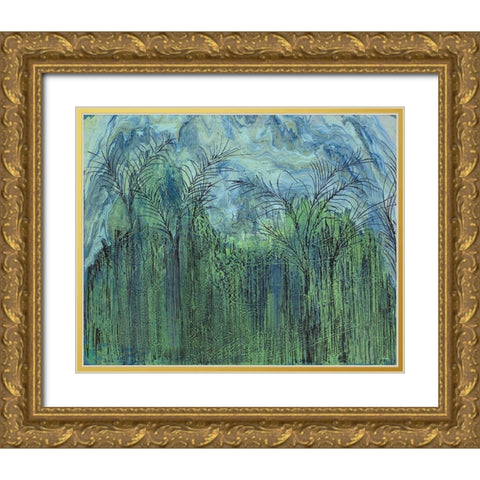 Tropic Storm Gold Ornate Wood Framed Art Print with Double Matting by Gonzalez, Roberto
