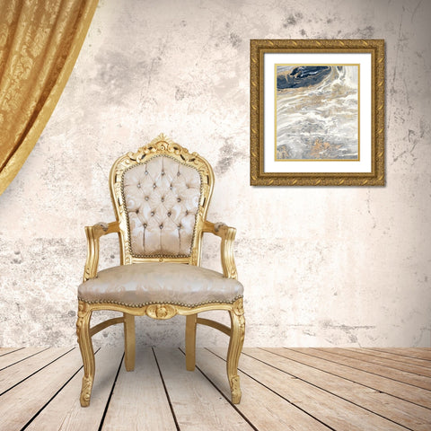 Gold And Gray Oasis Gold Ornate Wood Framed Art Print with Double Matting by Gonzalez, Roberto