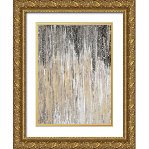 Downtown Blizzard II Gold Ornate Wood Framed Art Print with Double Matting by Gonzalez, Roberto
