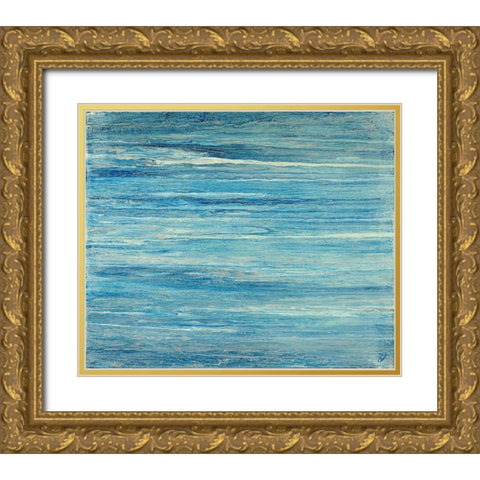 Aqua Pasiva Gold Ornate Wood Framed Art Print with Double Matting by Gonzalez, Roberto